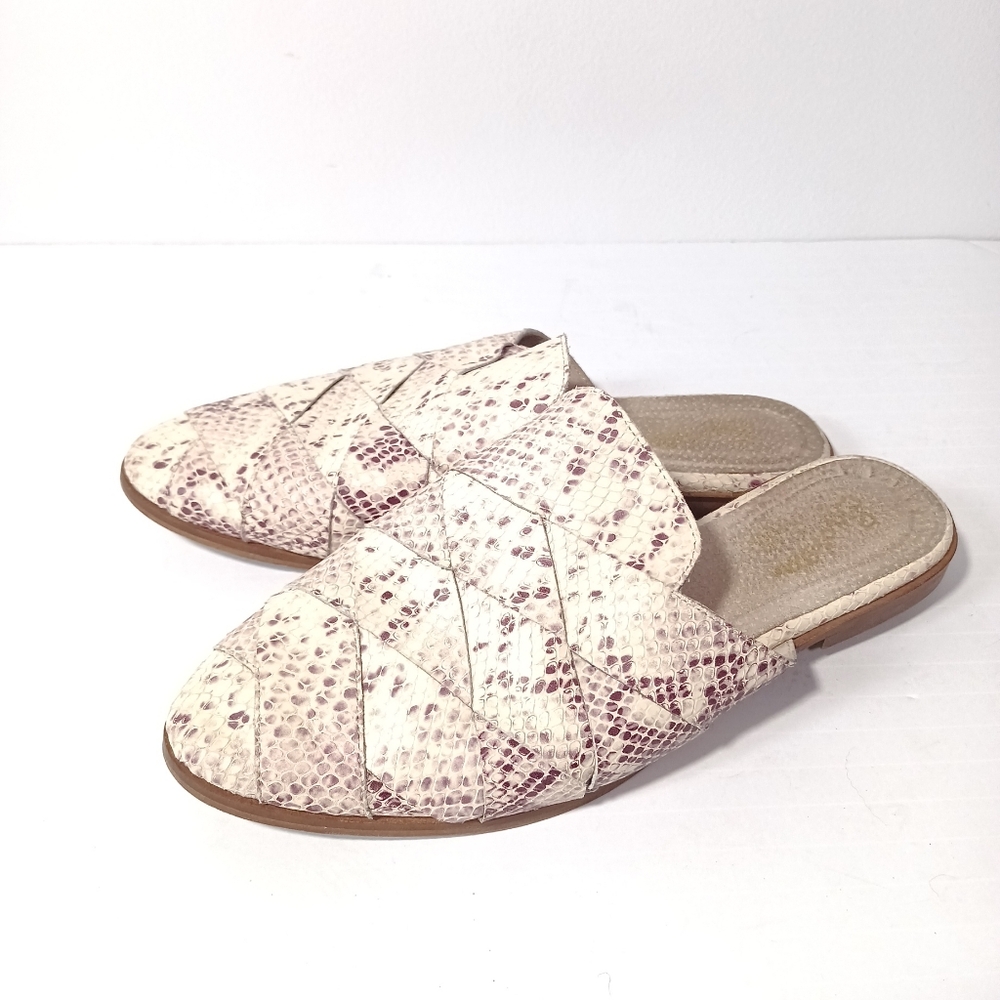 Seychelles Survival II Anthropologie Leather Mule Slide Sandel size 8.5